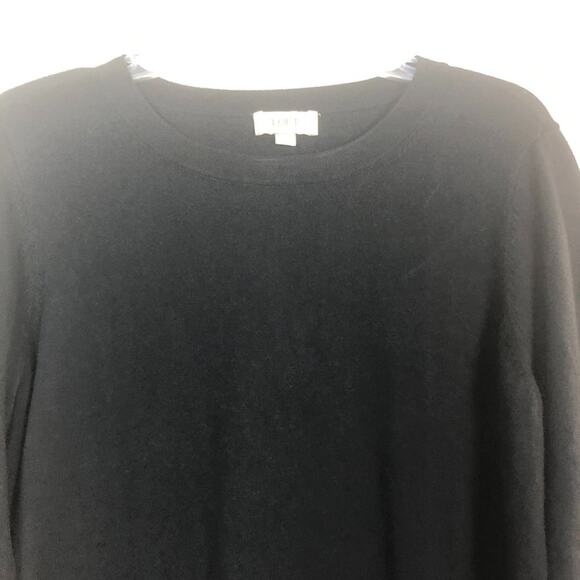 LOFT Sweater Womens Large Cotton Stretch Breathable Dark Boho Chic Fairygoth - Picture 3 of 10